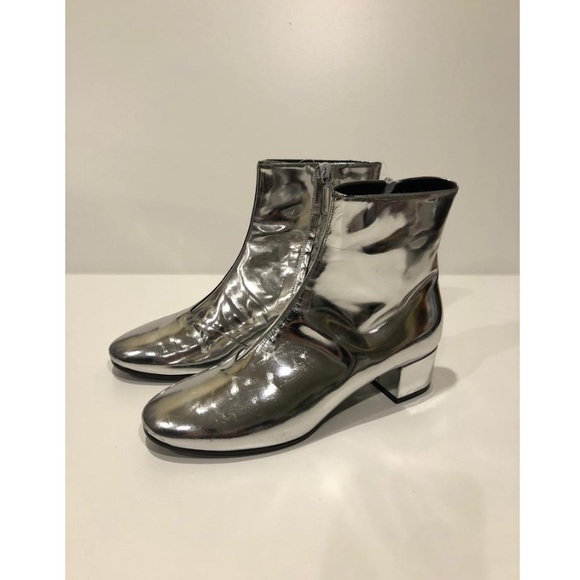 balenciaga boots silver